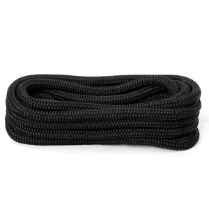 Çok renkler 4 6 8 10 12 14 16 18 <span class=keywords><strong>20</strong></span> 22 24 26 28 30mm sarı siyah çift örgülü katı örgü 100 ayak 200 ft naylon halat - Product Image 1