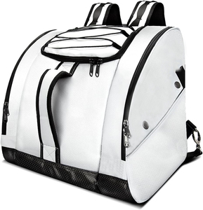 Sac à dos de voyage pour bottes de <span class=keywords><strong>ski</strong></span> et de snowboard pour hommes et femmes, avec fond imperméable et ventilation, logo imprimé, <span class=keywords><strong>housse</strong></span> pour <span class=keywords><strong>casque</strong></span> - Product Image 1