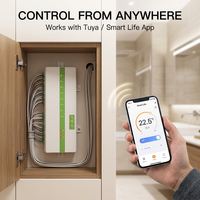 Beca 901W 220V Tuya Zigbee Smart Home Hub, Termostato RF, Controlador de Bomba de Caldera, Hub Inalámbrico Inteligente de 8 Zonas para Calefacción por Suelo Radiante