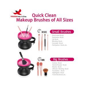 Nettoyant électrique pour pinceaux de maquillage à prix réduit, en ABS et silicone rose, compatible avec toutes les tailles de pinceaux, machine à rotation automatique - Product Image 4