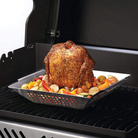 Panier de cuisson vertical pour poulet, support à canette de bière, grille de rôtissage, panier de barbecue, support de cuisson pour dinde