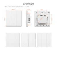 Tuya Wifi 1/2/3gang 86-Type Interrupteur mural Ultra Smart Life pour la décoration de la maison-Interrupteur mural à bouton-poussoir