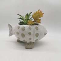 Mini Pots de fleurs succulentes en céramique, pot de fleurs en forme de poisson pour la maison, le bureau, le mariage, le paysage