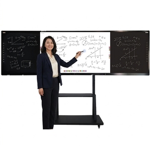 Tableau blanc interactif intelligent 3-en-1 Push-Pull Nano 75 pouces 4K LED pour salle de classe avec écriture latérale magnétique et fonction tactile IR - Product Image 1