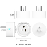 Prise intelligente WiFi SLS 16A, prise de courant américaine avec moniteur d'énergie, minuterie de contrôle à distance, fonctionne avec Alexa, Google Home, application Tuya