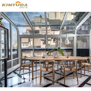 Design moderne Aluminium Verre Véranda Solarium Isolant Toit Incliné <span class=keywords><strong>pour</strong></span> Villa Véranda Extérieur Patio Fermé <span class=keywords><strong>Protection</strong></span> <span class=keywords><strong>Solaire</strong></span> - Product Image 5