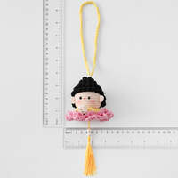 Poupée Bouddha Lotus Amigurumi faite à la main, ornement de voiture, cadeau de bénédiction de paix pour la décoration intérieure