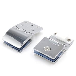 आधुनिक अर्धवृत्ताकार जस्ता मिश्र धातु निश्चित क्लिप प्रदर्शन कैबिनेट स्टेनलेस स्टील ग्लास हिंज एक्रिलिक लकड़ी बोर्ड लिविंग रूम के लिए - Product Image 3