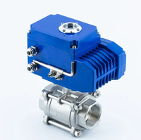 Vanne à boisseau sphérique électrique avec filetage en acier au carbone et commande manuelle de type coque pour eau haute température OEM