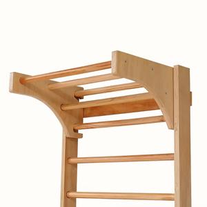 Equipo de <span class=keywords><strong>Gimnasio</strong></span> en Casa: <span class=keywords><strong>Escalera</strong></span> Sueca de Madera con Estante Colgante, Barra de Dominadas, Marco de Escalada Ajustable Montado en la Pared - Product Image 3