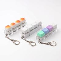Custom Printing Logo Creative LED Keycap Fidget Clicker Keychain Stress Relief Toy Multiple Colors Available
