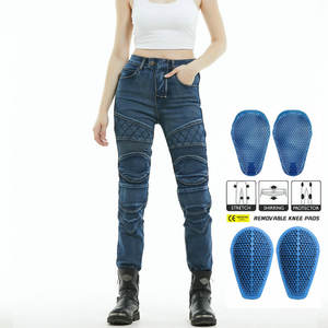 <span class=keywords><strong>Jean</strong></span> vintage coupe bootcut taille mi-haute pour <span class=keywords><strong>femme</strong></span>, en <span class=keywords><strong>Kevlar</strong></span>, anti-chute, séchage rapide, longueur intégrale, équipement de protection pour la moto - Product Image 6