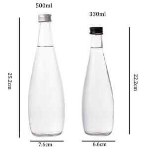 ขวดแก้วใสสำหรับดื่มโซดาขนาด330มล. 500มล. <span class=keywords><strong>น้ำแร่</strong></span>ฝรั่งเศสและเตกีล่าขวดเครื่องดื่มใช้ฝาเกลียว - Product Image 2