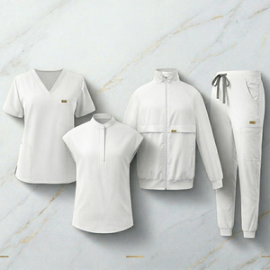 도매 맞춤형 통기성 2/3/4/5-in-1 의료 간호 스크럽 유니폼 세트 남녀 공용 치과 제조사 병원 - Product Image 1