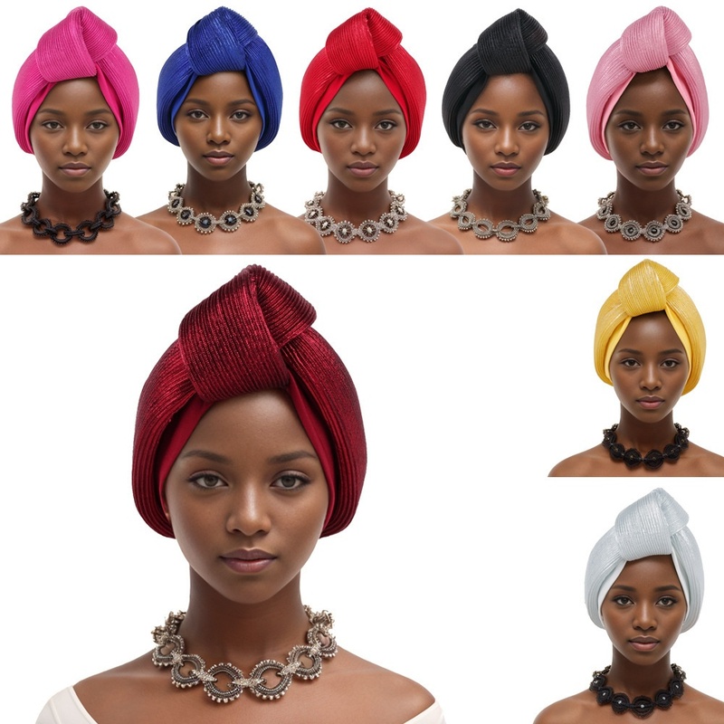 New Women Bronzing Muslim Hijab Hairband