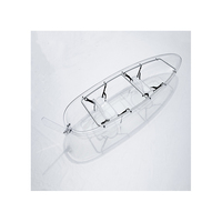 Kayak bon marché pour deux personnes Prix compétitif bateau transparent en polycarbonate Bateau transparent pour le surf et la croisière bateau transparent