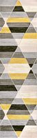 Tapis de couloir intérieur géométrique rétro à motifs diamants, moderne et transitoire, facile à nettoyer, anti-chute de poils