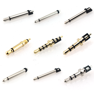 <strong>2</strong>.5mm Copper Contact Gold/Black Headphone Plug <strong>2</strong>.5mm Mono Stereo 4-pole Trrs Exposed 11mm Male Audio Connector - Product Image 1