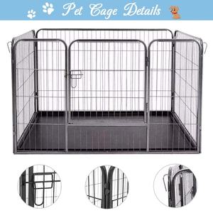 Pagar hewan peliharaan anak anjing portabel luar ruangan kandang anjing lari besar pena dalam ruangan dapat dilipat Playpen anjing - Product Image 2