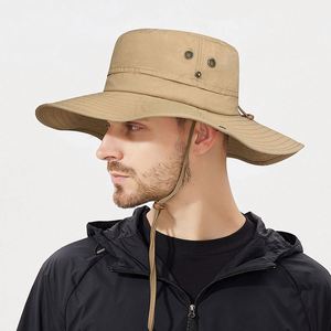 Nouvel Arrivage Chapeau de Pêcheur d'Été d'Extérieur Anti-UV Imperméable Séchage Rapide Respirant à Large Bord Pliable Style Cowboy Bob - Product Image 1