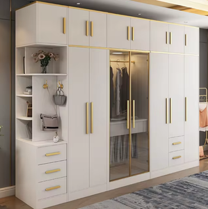<span class=keywords><strong>Armadio</strong></span> Moderno con Illuminazione LED e Porte Scorrevoli in Vetro, Organizzatore Intelligente per Vestiti, Arredamento Semplice per Camera da Letto - Product Image 1