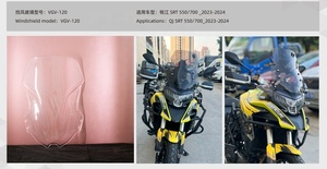 Parabrisas Universal para Motocicleta <span class=keywords><strong>MOTO</strong></span> GUZZI V100 MANDELLO_2023-2025 V85TT 19-24 <span class=keywords><strong>MORINI</strong></span> X-CAPE 21-25 QJSRT 550/700 - Product Image 5