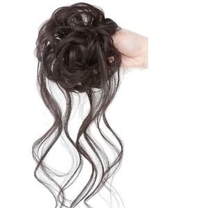 Chignon Dragon Beard, chignon bas, style chinois, coiffure naturelle et volumineuse pour femme, avec attache pour cheveux, traitement manuel - Product Image 3