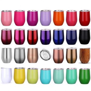 Custom Logo 304 Wine Egg Shape Cup Stainless Steel12oz Tumbler Vacuum Insulated Travel <b>Coffee</b> Mug With Lid - Product Image 5