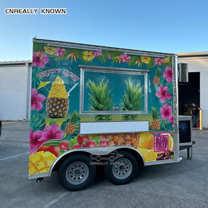 DOT CE Square Galvanized Chassis Fully Equipped Juice Kitchen For Beverage Hot Dog Fast Food <b>Concession</b> <b>Trailer</b> - Product Image 4