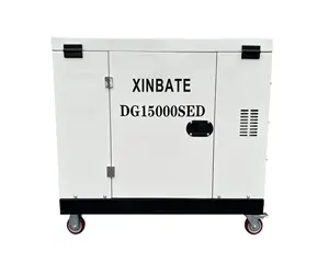 Xinbate özelleştirme çift silindirli sessiz mobil dizel jeneratör 15KW sessiz dizel jeneratör satılık