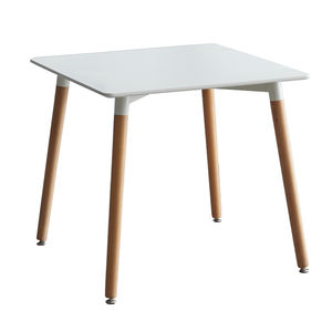 Table de salle à manger de style café-bistro, plateau en MDF minimaliste imperméable, base en bois écologique, utilisation en salle de sport - Product Image 6