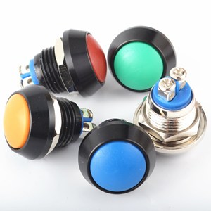 Mini Botón de cúpula de 2 pines de 12MM, interruptor de botón pulsador de motocicleta de plástico impermeable momentáneo con forma de bola - Product Image 2