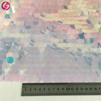 Tissu en maille de tulle brillant à sequins de 1,8 cm pour robe sirène, nouvelle mode, vente en gros