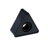 Microphone en plastique ABS durable à trou de 40mm Station d'interview TV motif polaire cardioïde avec connecteur XLR drapeau logo triangle noir