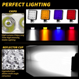 Mini projecteur de travail LED 3 pouces 48W, barre lumineuse de circulation pour voiture, projecteur tout-terrain 12V 24V pour Jeep, camion, voiture, SUV, VTT, tracteur, moto - Product Image 6