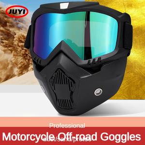 Masque de cyclisme tactique de protection intégrale du visage personnalisé Masque de moto Masque de lunettes d'équitation avec bouclier détachable - Product Image 3