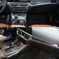 Panneau de garniture latéral en fibre de carbone sèche pour console centrale, tableau de bord, aérateur de climatisation et levier de vitesses pour BMW G80 M3 G82 M4 G87 M2 G20 G22 LHD