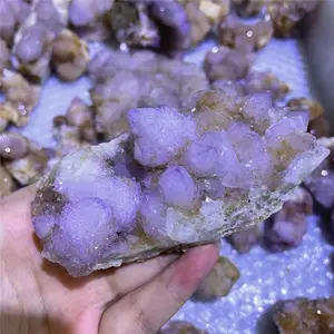 Wholesale Natural Cactus Amethyst Cluster Healing Raw Rough Pink And Purple Crystal Mineral Specimen for Sale