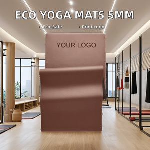 Tapete de <span class=keywords><strong>Yoga</strong></span> y Pilates de Caucho Natural Ecológico Antideslizante de 4.5mm de Alta Calidad con Logotipo Personalizado Gratuito - Product Image 2
