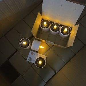 Juego de 6 Velas <span class=keywords><strong>Solares</strong></span> LED, Ahorro de Energía, Impermeables, con Llama parpadeante sin Fuego, <span class=keywords><strong>para</strong></span> Decoración de Jardín Exterior - Product Image 5