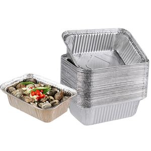Groothandel Container Bakje Vierkante Pannen <span class=keywords><strong>Aluminium</strong></span> Folie Hoge Kwaliteit Aluminiumfolie Voedselcontainer - Product Image 2