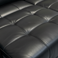 Modernes Smart Home Elektrisches Ausziehbares Sofa Bett Ledersofagarnitur Hoher Rücken Tiefer Sitz Funktionssofa mit Ausziehfunktion