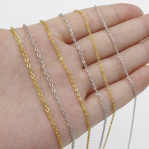 Collar de Acero Inoxidable para Mujer, Cadena Tipo O, Cruz Plana, Varias Longitudes, Uso Diario - Product Image 1