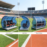 Bancs de Reserves de Luxe Mobiles d'Extérieur pour Joueurs de Football, Sièges de Cabine de Joueur Réservé pour Football à Vendre TBX-C