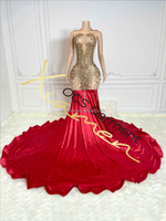 Ocstrade Robe de Soirée de Bal Longue et Élégante pour Femme, Luxueuse avec Strass, Collection Automne-Hiver, Dernier Design, Manches Longues