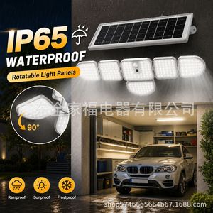 Solar <b>LED</b> <b>Light</b> 120 Degree Beam Angle White <b>Light</b> Outdoor Garage Lighting With <b>Motion</b> <b>Sensor</b> Waterproof Design - Product Image 2