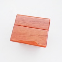 Maison naturelle Boîte à bagues de fiançailles carrée écologique Mini boîte à bagues cadeau à bijoux en bois noir pour mariage