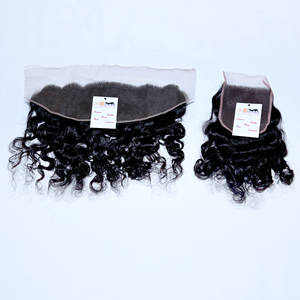 Extensions de cheveux humains 4x4 13x4 avec closure frontale, fournisseurs d'extensions de cheveux humains à cuticules alignées, dentelle HD transparente - Product Image 2