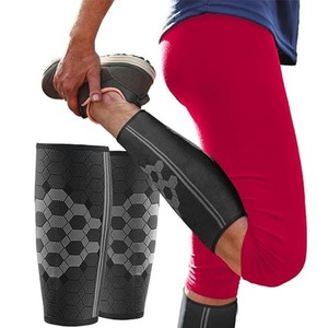 Manchons de compression tricotés haute élasticité pour mollets, pour adultes, pour la course, le fitness, le cyclisme, le football, et la prévention des entorses de la cheville - Product Image 5