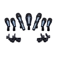 DMK7 Excellent rapport qualité-prix Kit de microphones de batterie filaires dynamiques en plastique pour batterie acoustique 7 pièces/ensemble